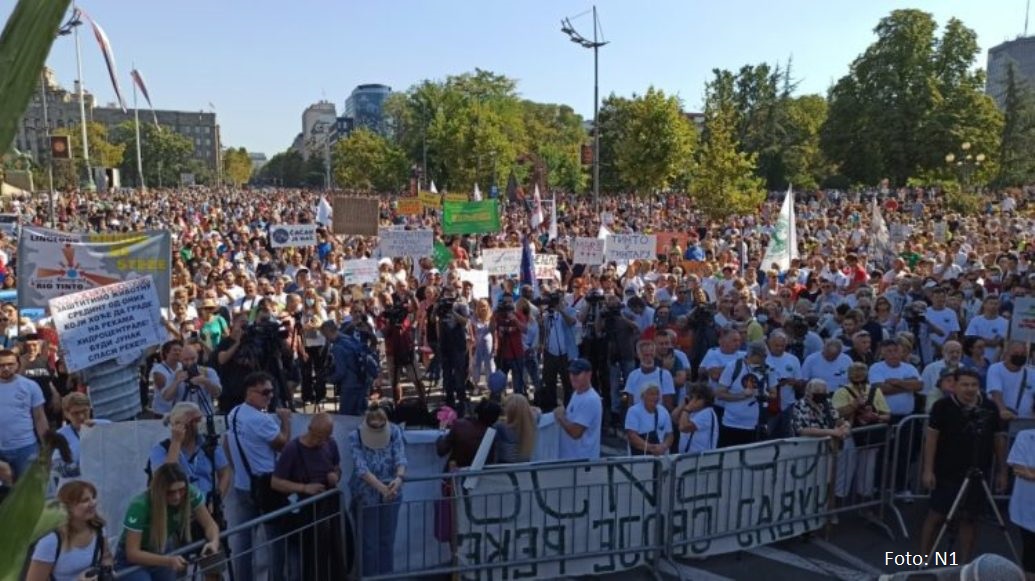 Počeo ekološki protest u centru Beograda