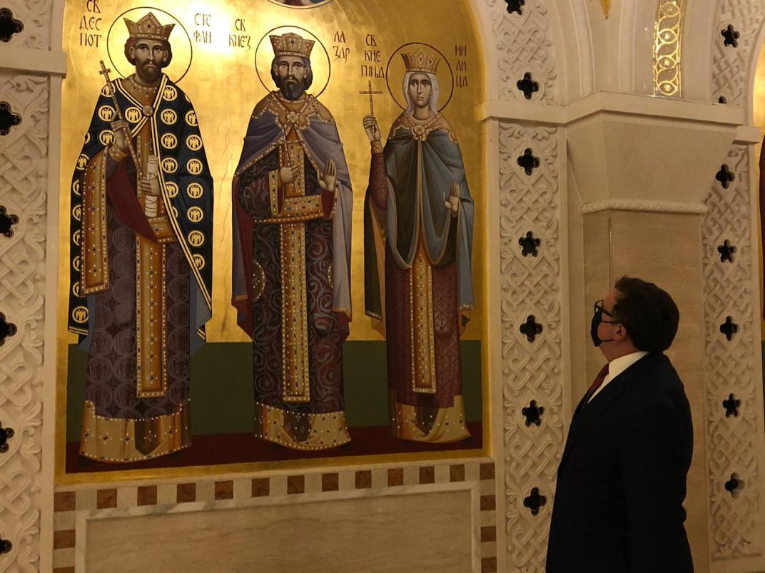 Palmer obišao Hram Svetog Save: Divno je ponovo biti u Beogradu
