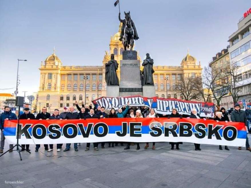 U Pragu održan protest protiv otimanja Kosmeta