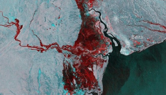Poplave u Mozambiku vidljive iz svemira, more unutar zemlje