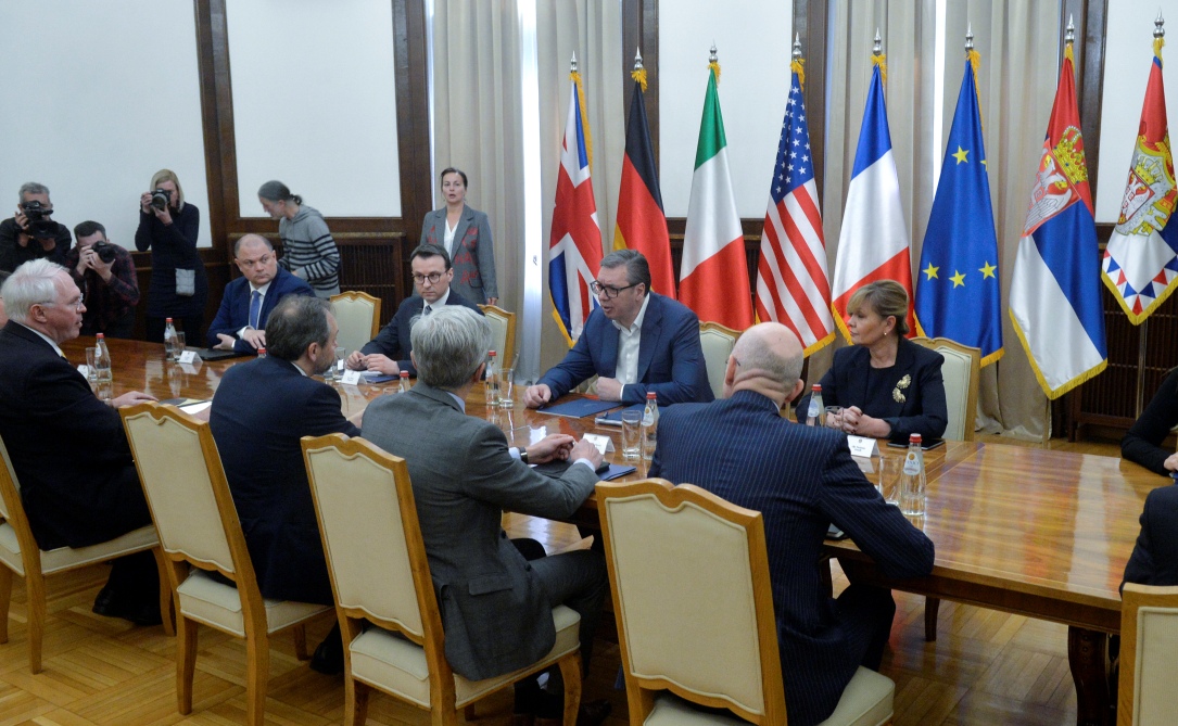 Sastanak predsednika Vučića sa ambasadorima zemalja Kvinte