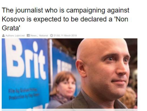 Prištinski mediji: Britanski novinar persona non grata
