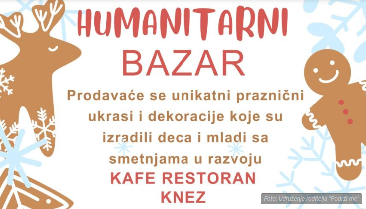 Humanitarni bazar Udruženja roditelja “Podrži me” u ponedeljak