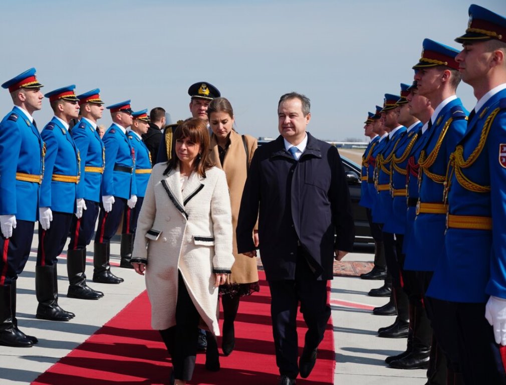 Predsednica Grčke završila posetu Srbiji, ispratio je Dačić