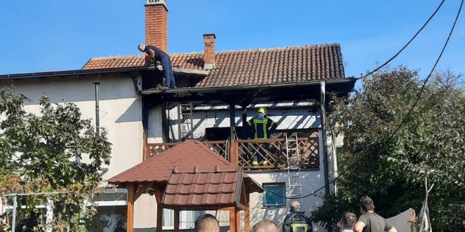 U naselju Padalište u Gračanici jutros izbio požar u kući Branka Filića