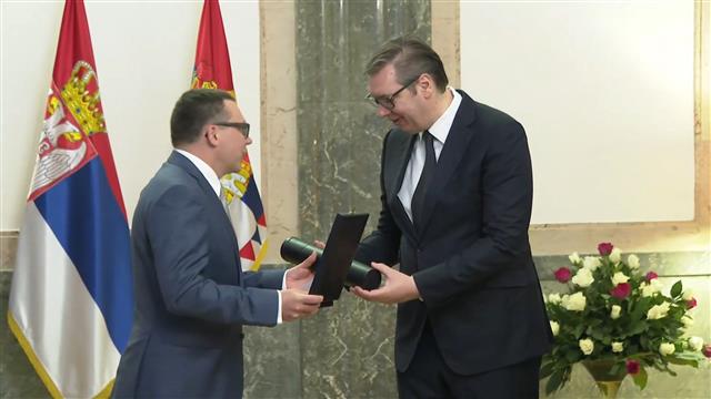 Vučić uručio orden predsedniku Eurodžasta Ladislavu Hamranu