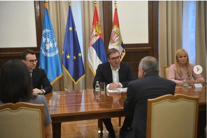 Vučić sa šefom Misije UN na KiM Zahirom Taninom