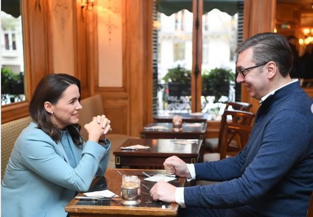 Vučić se u Parizu sastao sa predsednicom Mađarske