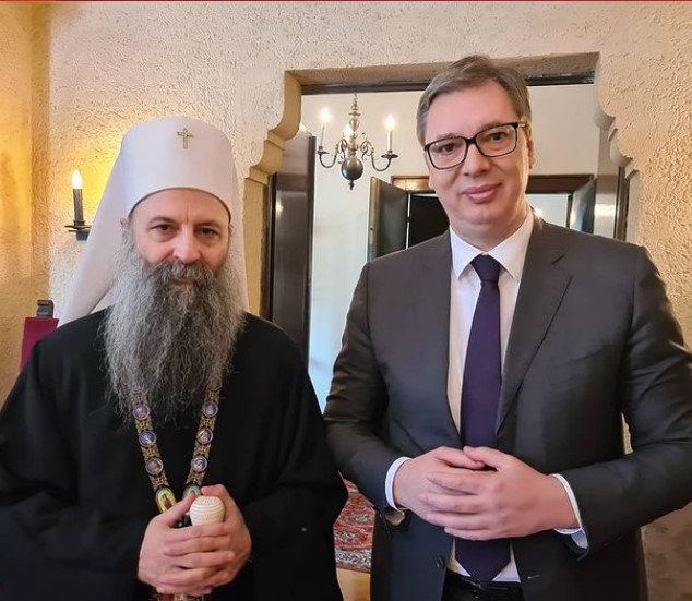 Predsednik Vučić sa patrijarhom Porfirijem
